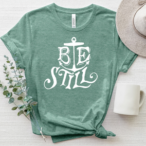 Be Still Anchor Heathered Tee