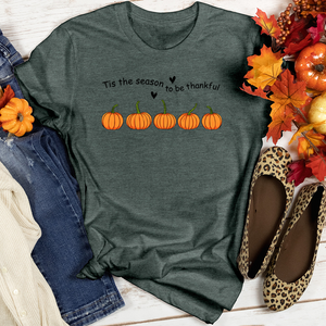 Tis The Season Pumpkin Patch Heathered Tee