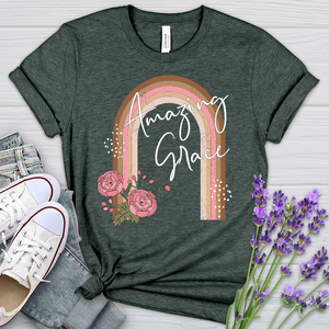 Amazing Grace Flower Arch Heathered  Tee