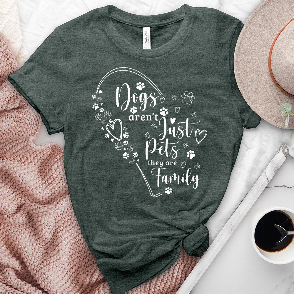Dogs are Family Heathered Tee
