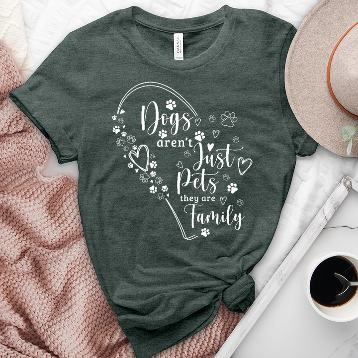 Dogs are Family Heathered Tee