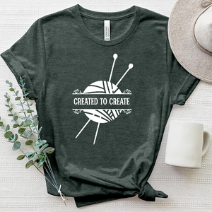 Created to Create Knitting Heathered Tee