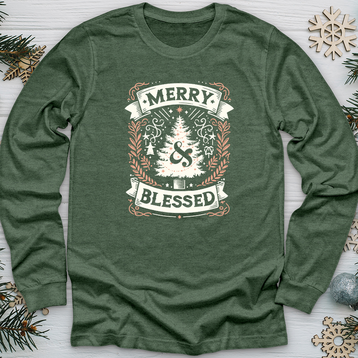 Merry & Blessed Long Sleeve Tee