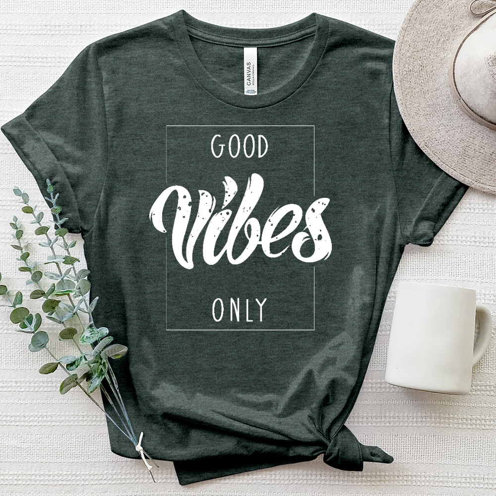 Good Vibes Only Heathered Tee