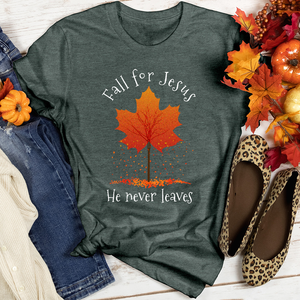 Falling Maple Leaves Heathered Tee