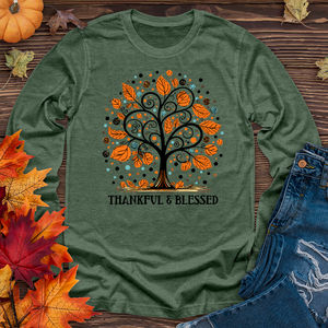 Thankful Halloween Spots Long Sleeve Tee