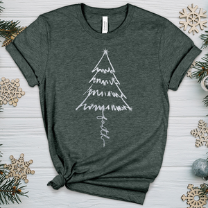 Boutique Faith Tree Heathered Tee