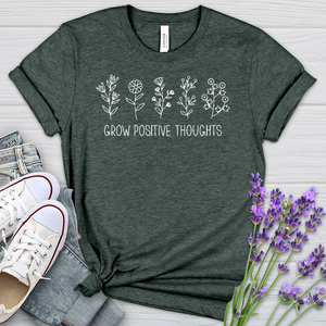 Grow Positive Thoughts Heathered Tee