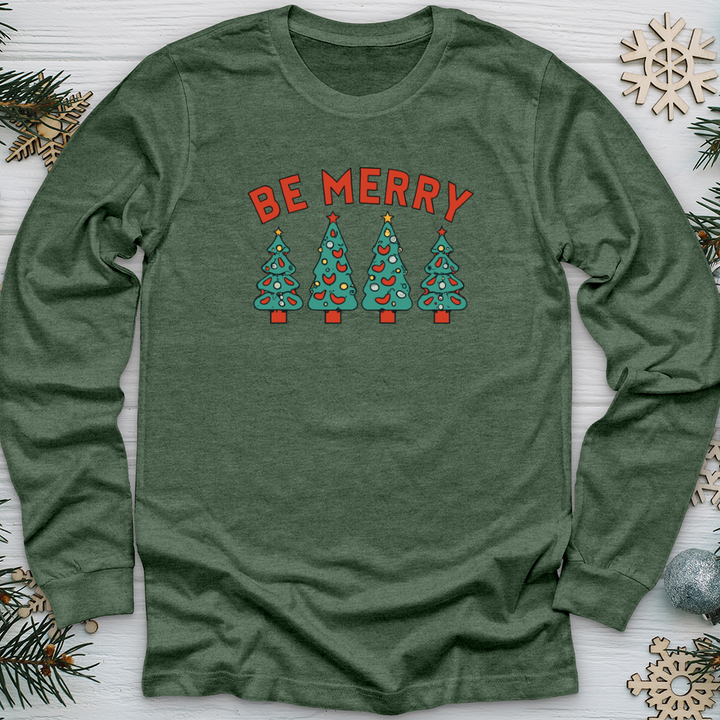Be Merry Retro Long Sleeve Tee