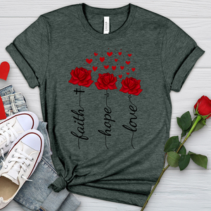 Loved Floating Hearts Heathered Tee