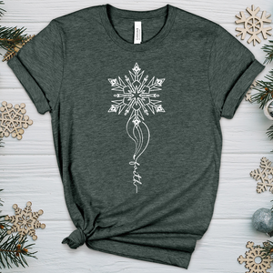 Wispy Snowflake Faith Heathered Tee