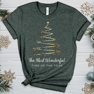 Most Wonderful Christmas Tree Heathered Tee