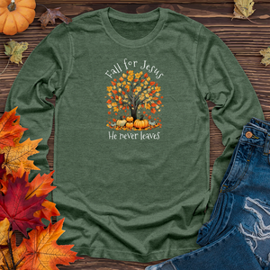 Vintage Floral Pumpkin Tree Long Sleeve Tee