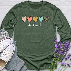 Be Kind Hearts Long Sleeve Tee