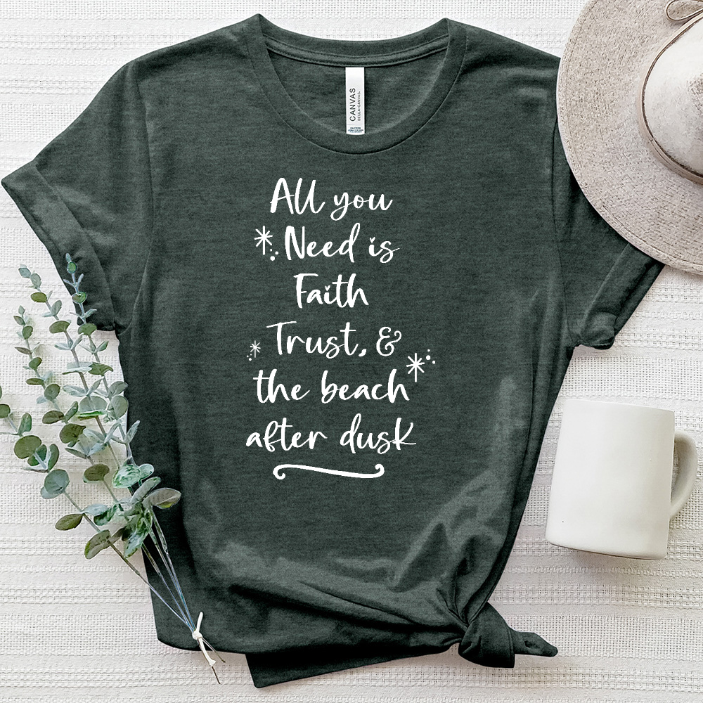 All You Need Heathered Tee