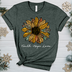 Faith Hope Love Sunflower V1 Tee