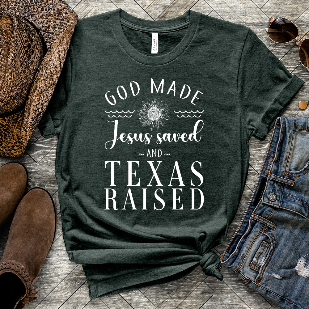 Jesus Saved Heathered Tee