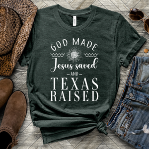 Jesus Saved Heathered Tee