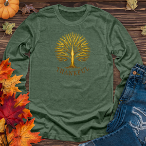 Vintage Harvest Festival Fall Themes Tree Long Sleeve Tee