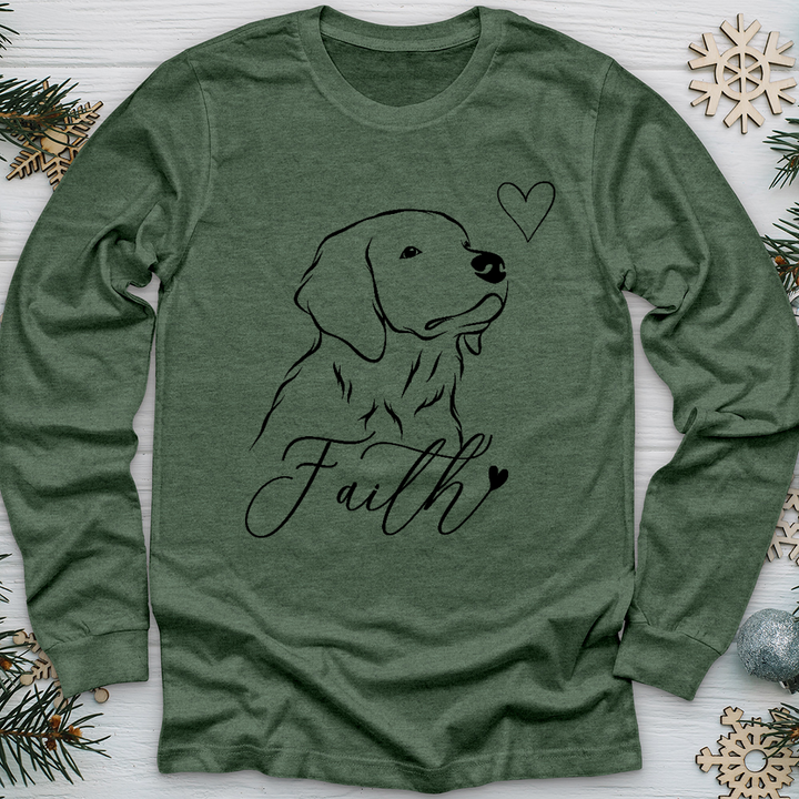 Faith Dog Sketch Long Sleeve Tee