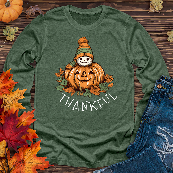 Thankful Happy Pumpkins Long Sleeve Tee