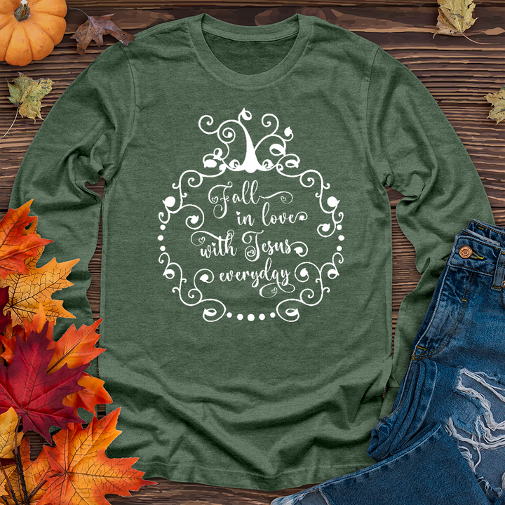 Fall in love with Jesus Long Sleeve Tee