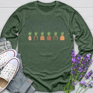 He Is Risen Carrot Patch Long Sleeve Tee