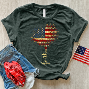 Faith Heart Fireworks Tee