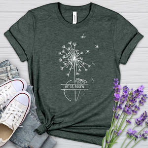 He Is Risen Dandelion Heathered Tee