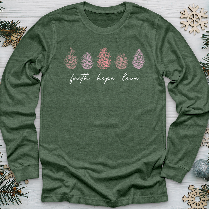 Assorted Pinecones Long Sleeve Tee