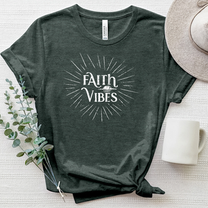 Faith Vibes Sparkle Heathered Tee