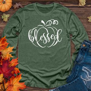 Fancy Blessed Pumpkin Long Sleeve Tee