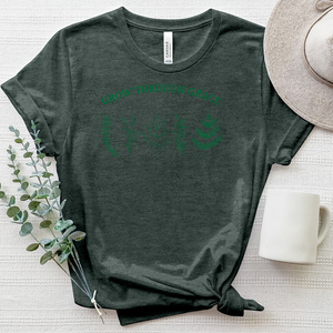 Grow Through Grace Plant Heathered Tee