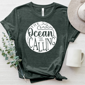 The Ocean Is Calling Heathered Tee