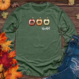 Thankful Apple Cider Trio Apples Long Sleeve Tee