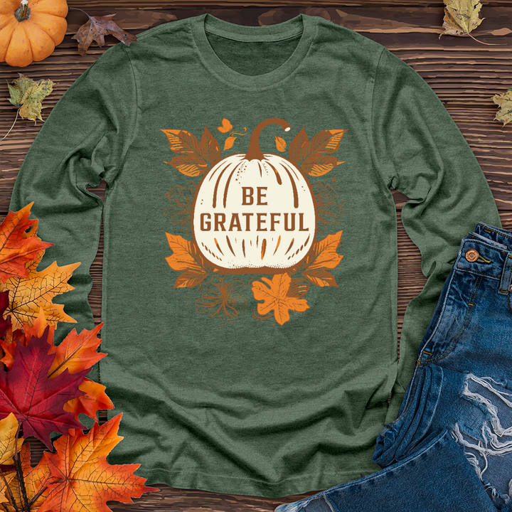 Vintage Pumpkin Leaf Delights Long Sleeve Tee