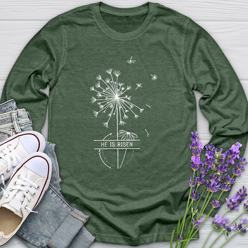 He Is Risen Dandelion Long Sleeve Tee