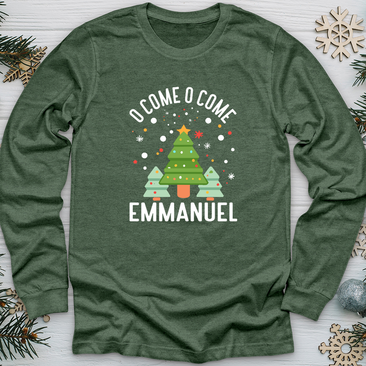 O Come o Come Emmanuel Long Sleeve Tee