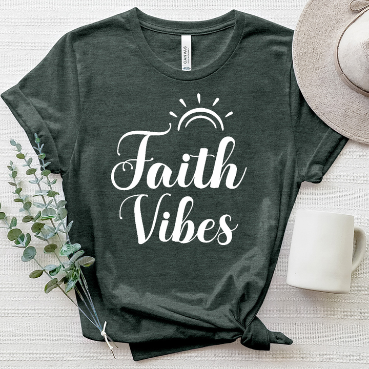Faith Vibes Heathered Tee