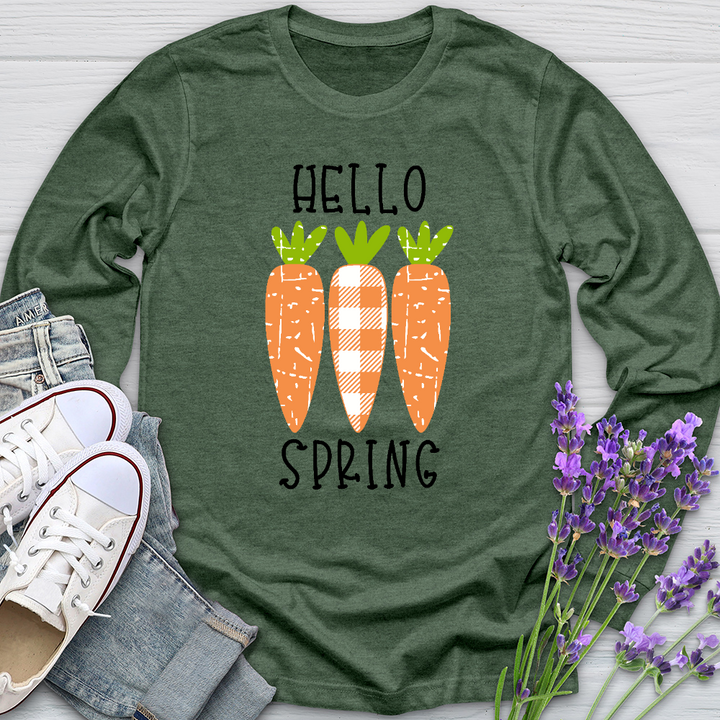 Hello Spring Carrots Long Sleeve Tee