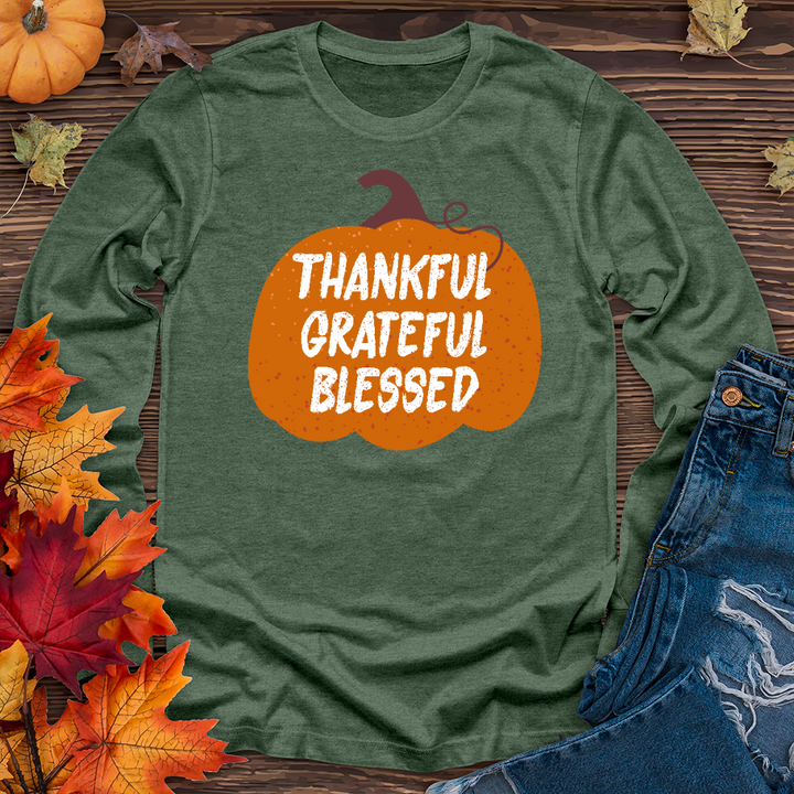 TGB Autumn Pumpkin Scene Long Sleeve Tee