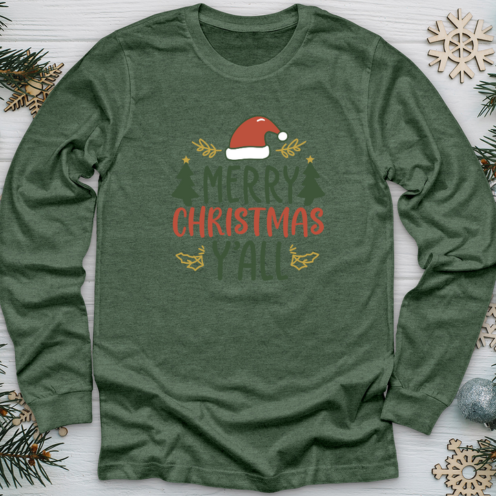 Merry christmas y’all Long Sleeve Tee