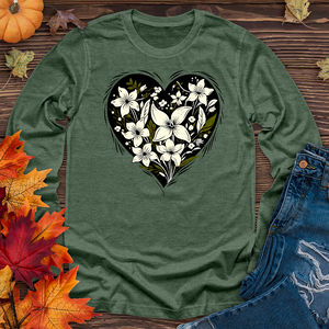 Heart shape flower Long Sleeve Tee