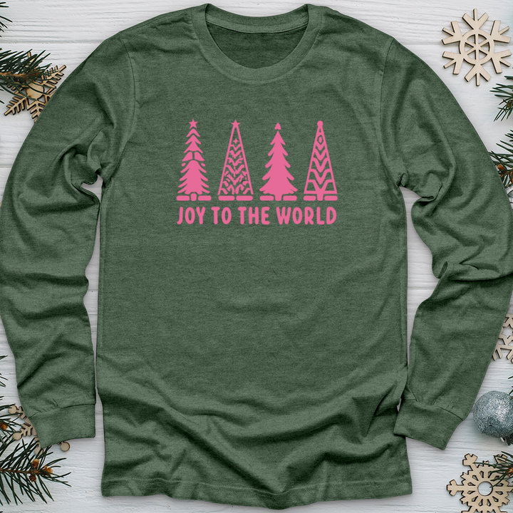 Joy Pink Trees Long Sleeve Tee