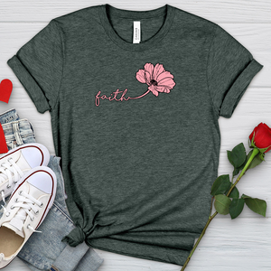 Faith Pink Rose Petal Heathered Tee