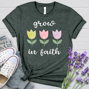 Grow In Faith Heathered Tee