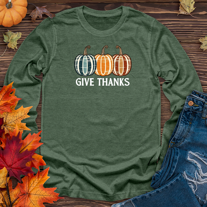 Retro Pumpkin Trio Long Sleeve Tee