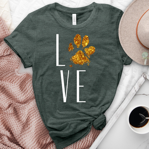 Love paw print heathered tee