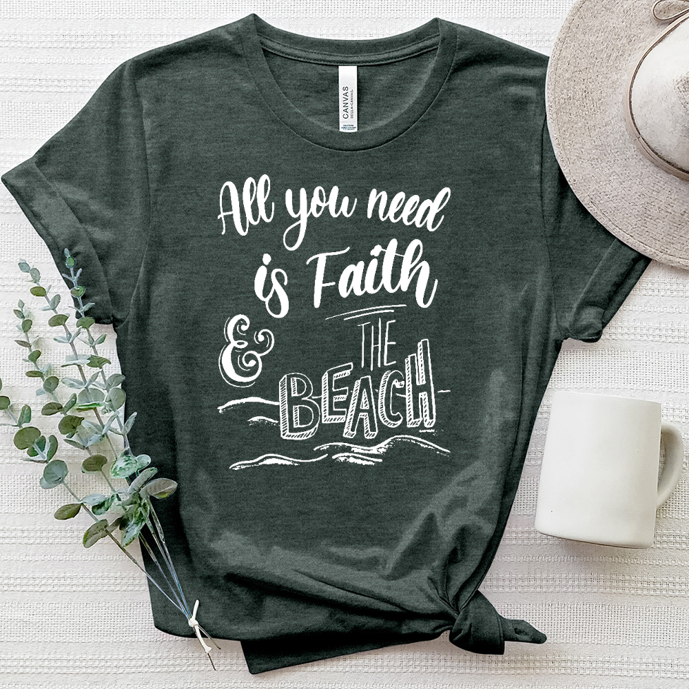 Faith and the Beach Heathered Tee