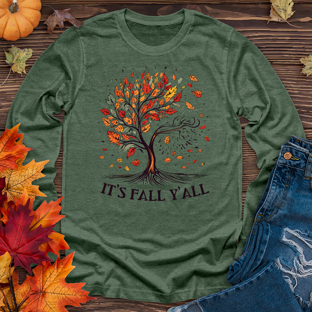 It's Fall Y'all Blooming Long Sleeve Tee